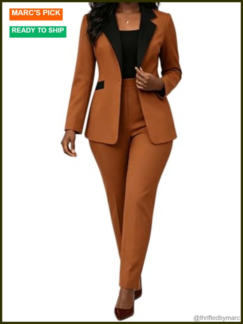 Women's Two Piece Blazer and Pants Set Business Casual Suit